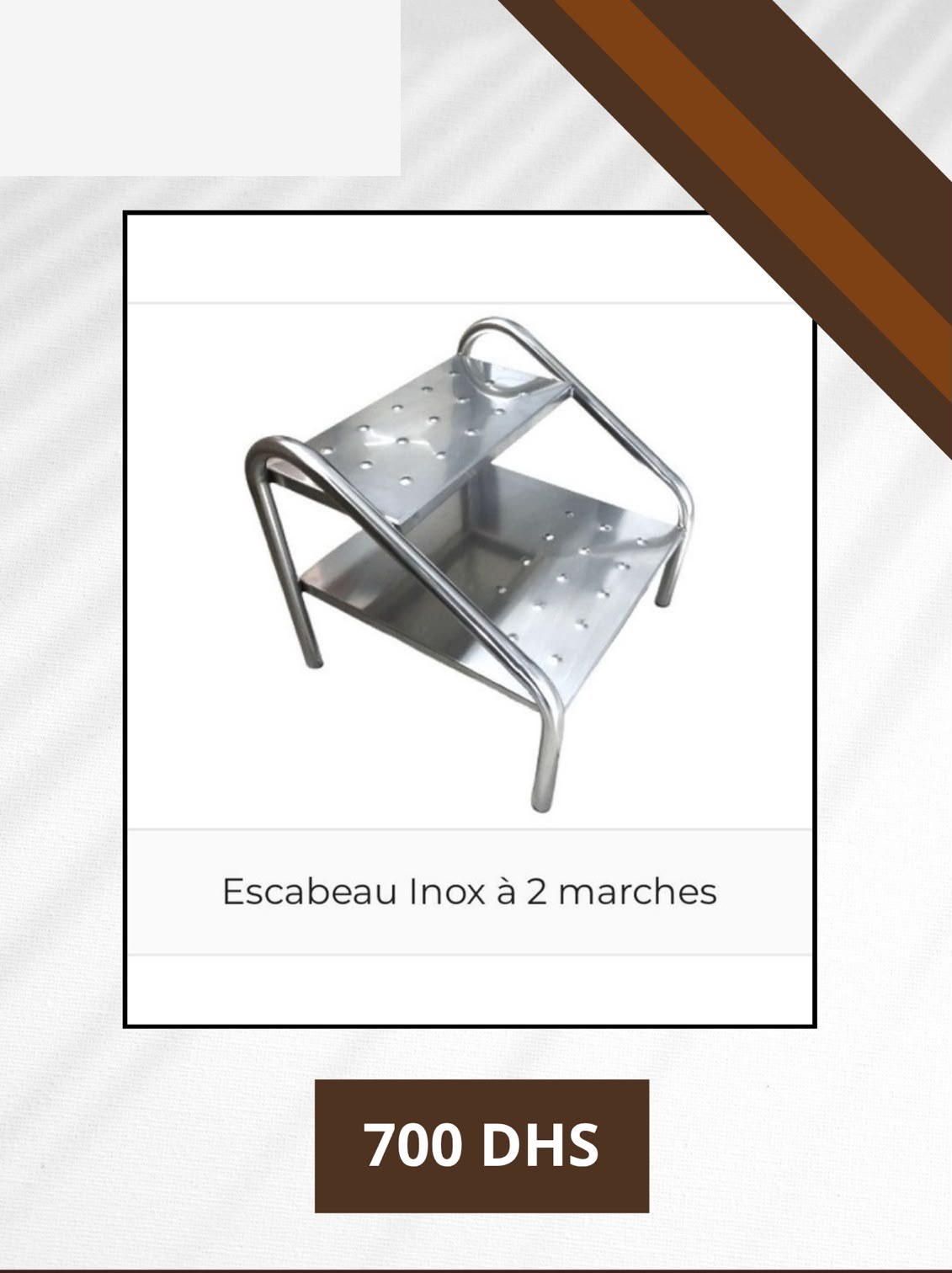 Escabeau Inox à 2 Marches