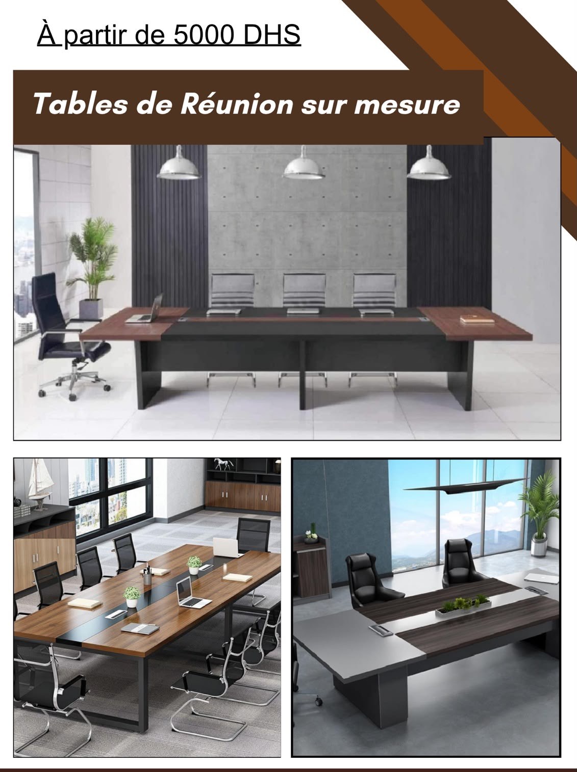Table de Réunion Sur Mesure — Modèle A