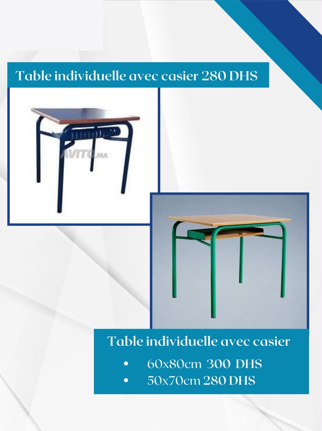 Table Individuelle avec Casier